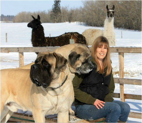 Jennifer Lee with her animals
